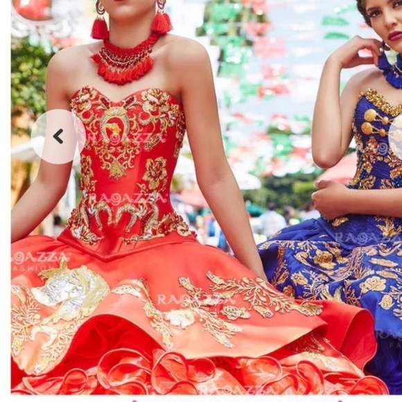 Ragazza Fashion Quinceañera Dress Charro Quince Dress & Pants (No Train) Small